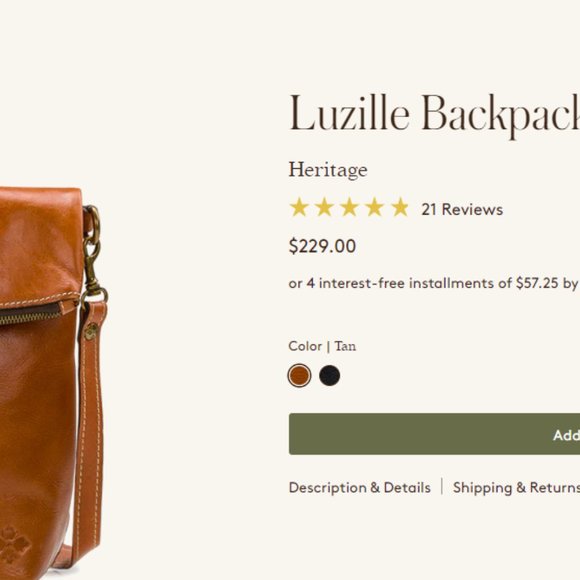 Patricia NASH NWT NEW Luzille Leather Backpack Handbag Convertible Bag - Picture 5 of 5